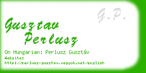 gusztav perlusz business card
