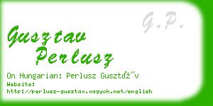 gusztav perlusz business card